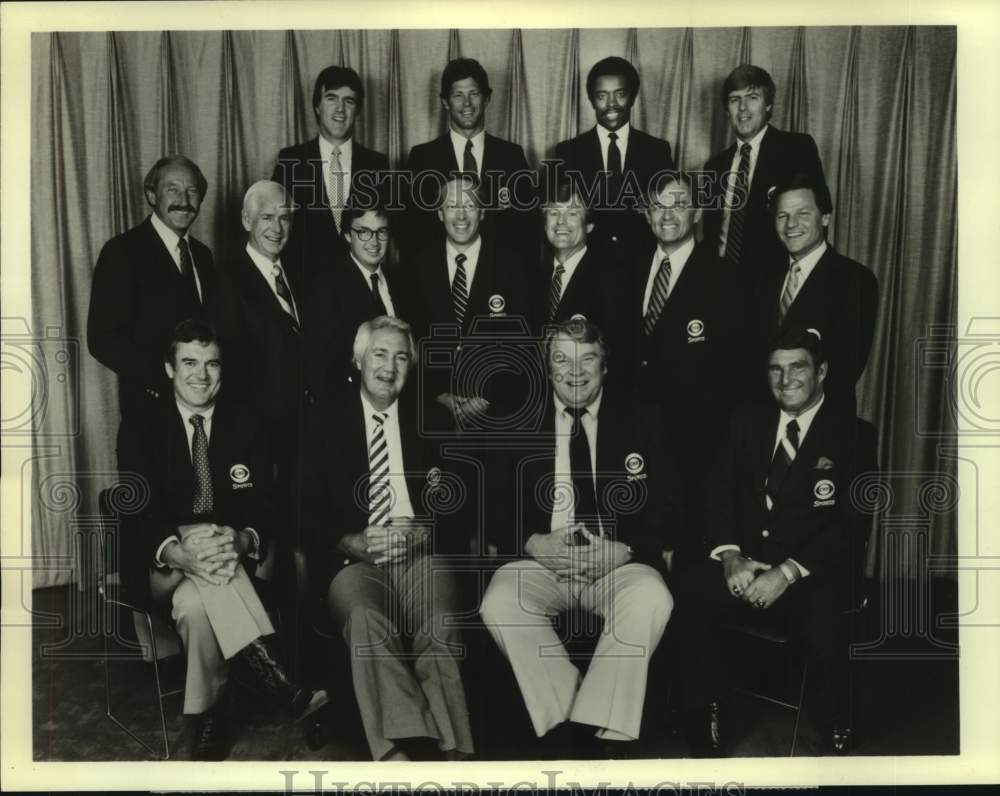 1983 Press Photo CBS Sports NFL football announcers - sas18075 - Historic Images