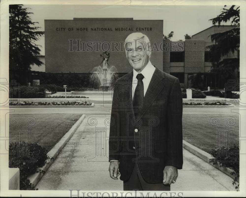 Press Photo Los Angeles Rams football owner and president Carroll Rosenbloom - Historic Images