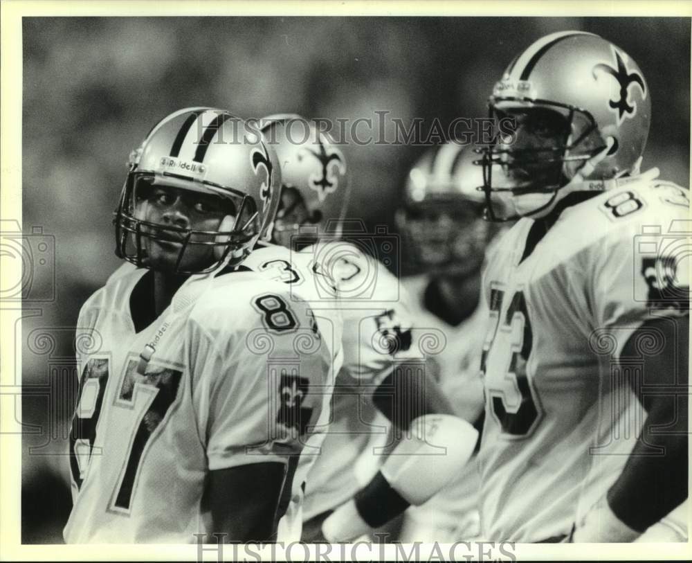 1990 Press Photo New Orleans Saints football players Lonzell Hill, Greg Scales - Historic Images