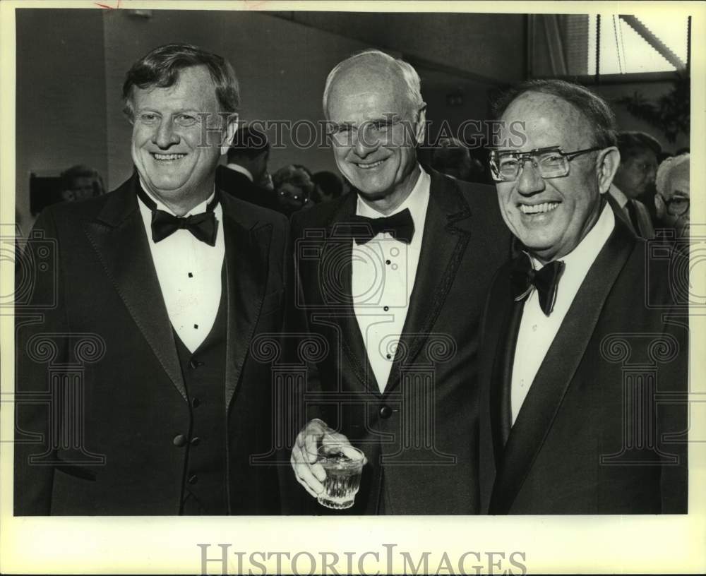 1984 Press Photo Red McCombs, C.L. Todd, Corky Sledge, National Jewish Hospital - Historic Images