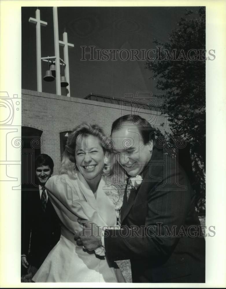 1990 Press Photo Michele DeMunbrun and husband, Michigan governor John Engler - Historic Images