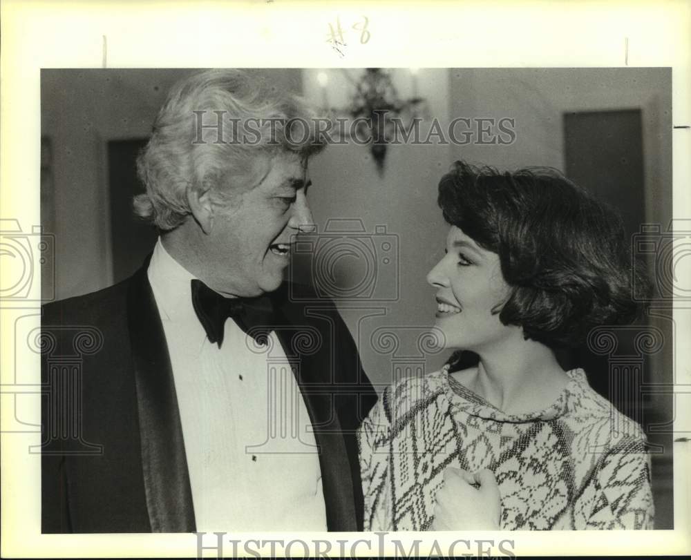 1987 Press Photo Don Dailey &amp; Cynthia Ferrer, Radison Gunter Hotel Cast Party - Historic Images