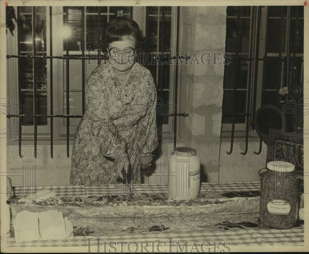 1979 Press Photo Mayor Lila Cockrell Cuts 60th Hot Dog at Water Works Brack Park - Historic Images