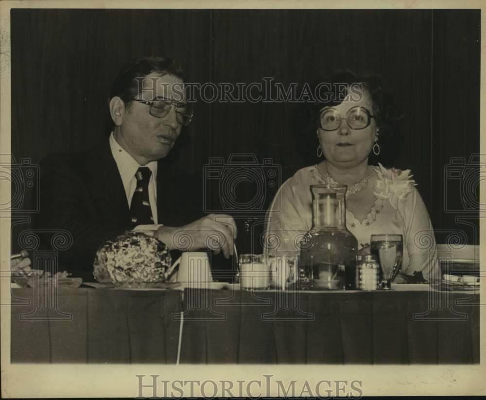 1979 Press Photo Mayor Lila Cockrell & Unnamed Mayor at Luncheon - sas19186- Historic Images