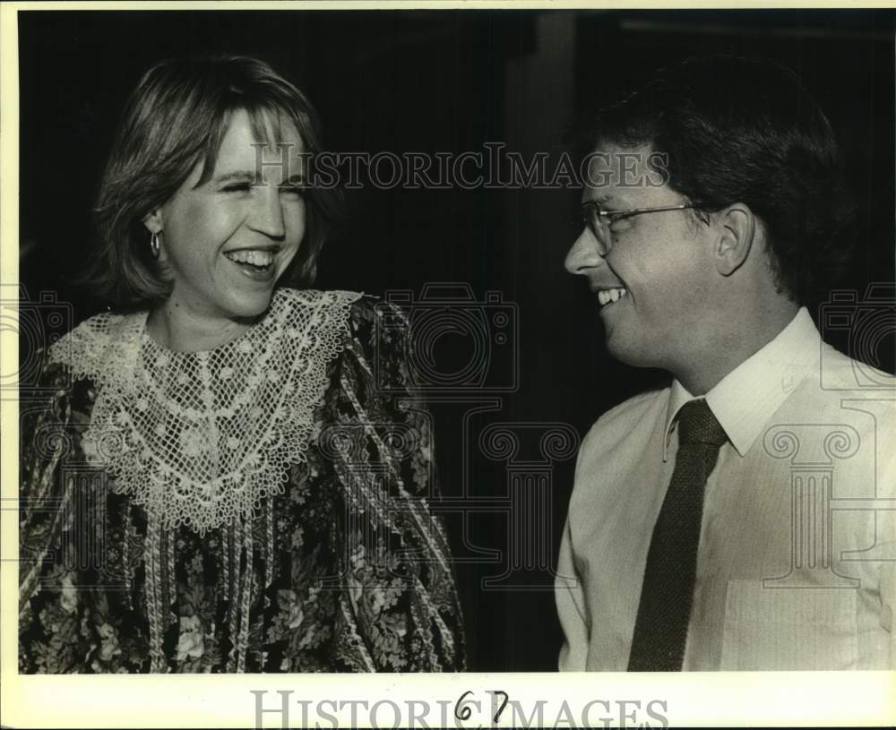 1986 Press Photo Nancy Cook &amp; David Hendricks at Joe Tye Exhibition - sas19592- Historic Images
