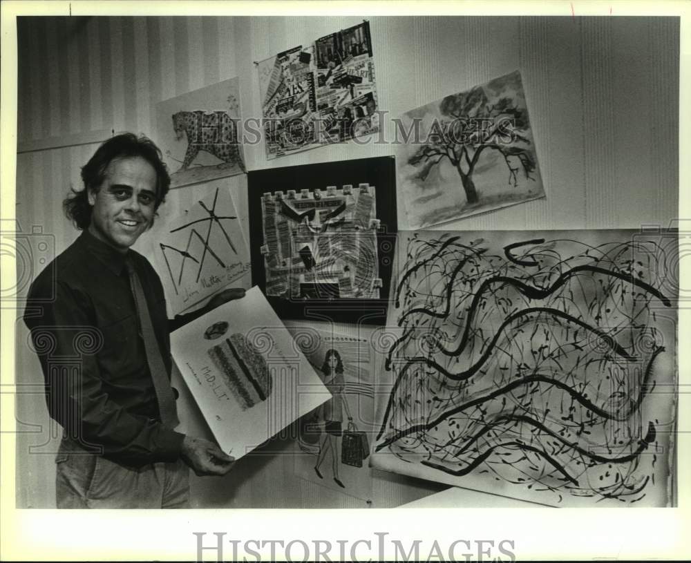 1988 Press Photo Ric Collier &amp; &quot;Tour de Artes&quot; Artworks, Southwest Craft Center- Historic Images