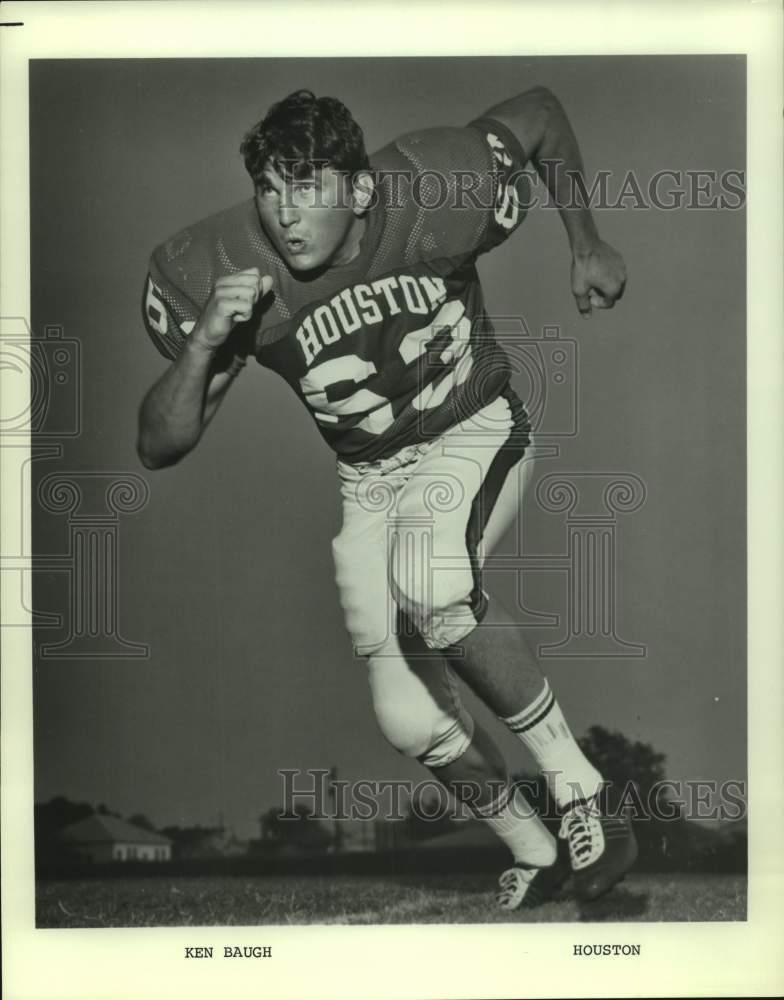 Press Photo Houston University Football Player Ken Baugh - sas19705- Historic Images