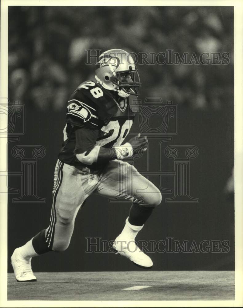 1988 Press Photo Seattle Seahawks Football Running Back Curt Warner - sas19896 - Historic Images
