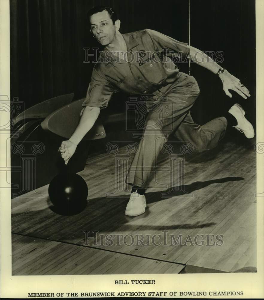 Press Photo Brunswick Advisory Staff of Bowling Champions Member Bill Tucker- Historic Images