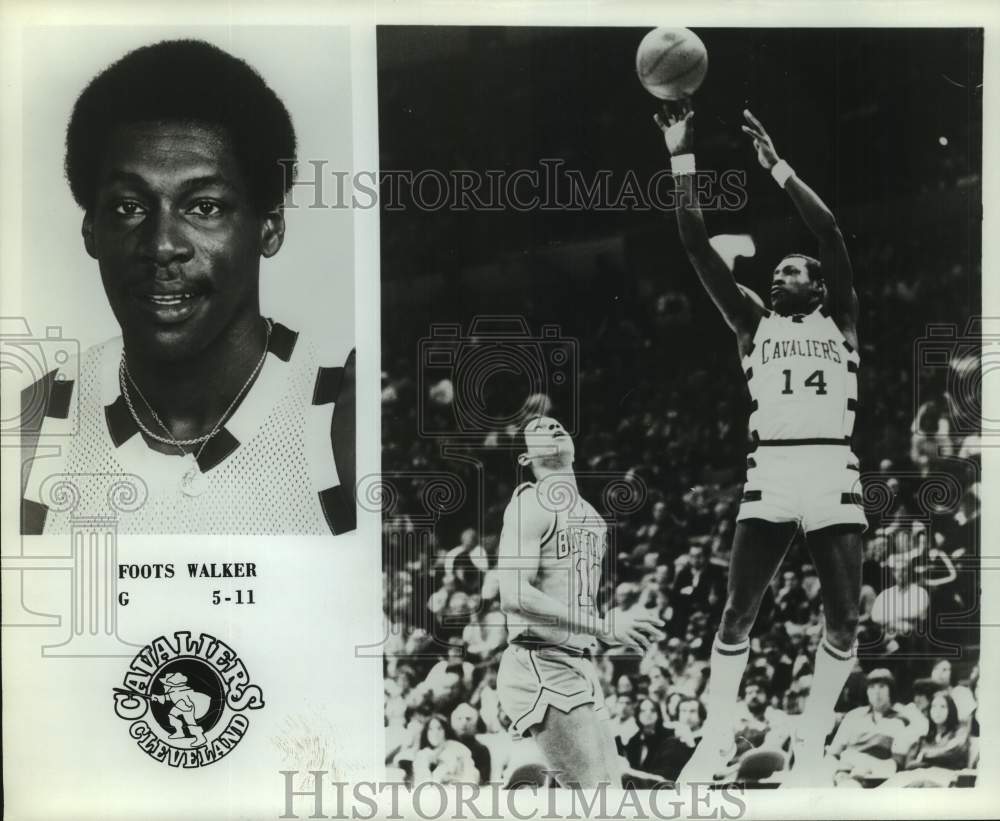 Press Photo Cleveland Cavaliers Basketball Player Foots Walker Takes a Jump Shot - Historic Images