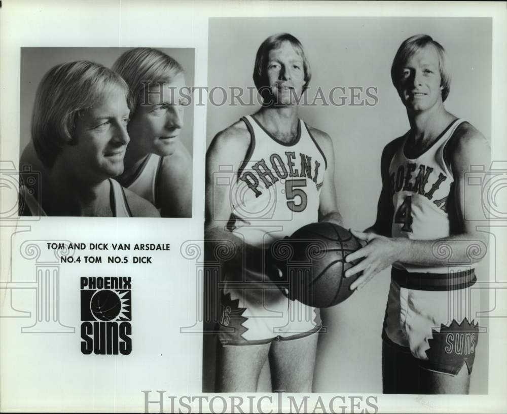 Press Photo Phoenix Suns Basketball Players Tom &amp; Dick Van Arsdale - sas20026- Historic Images