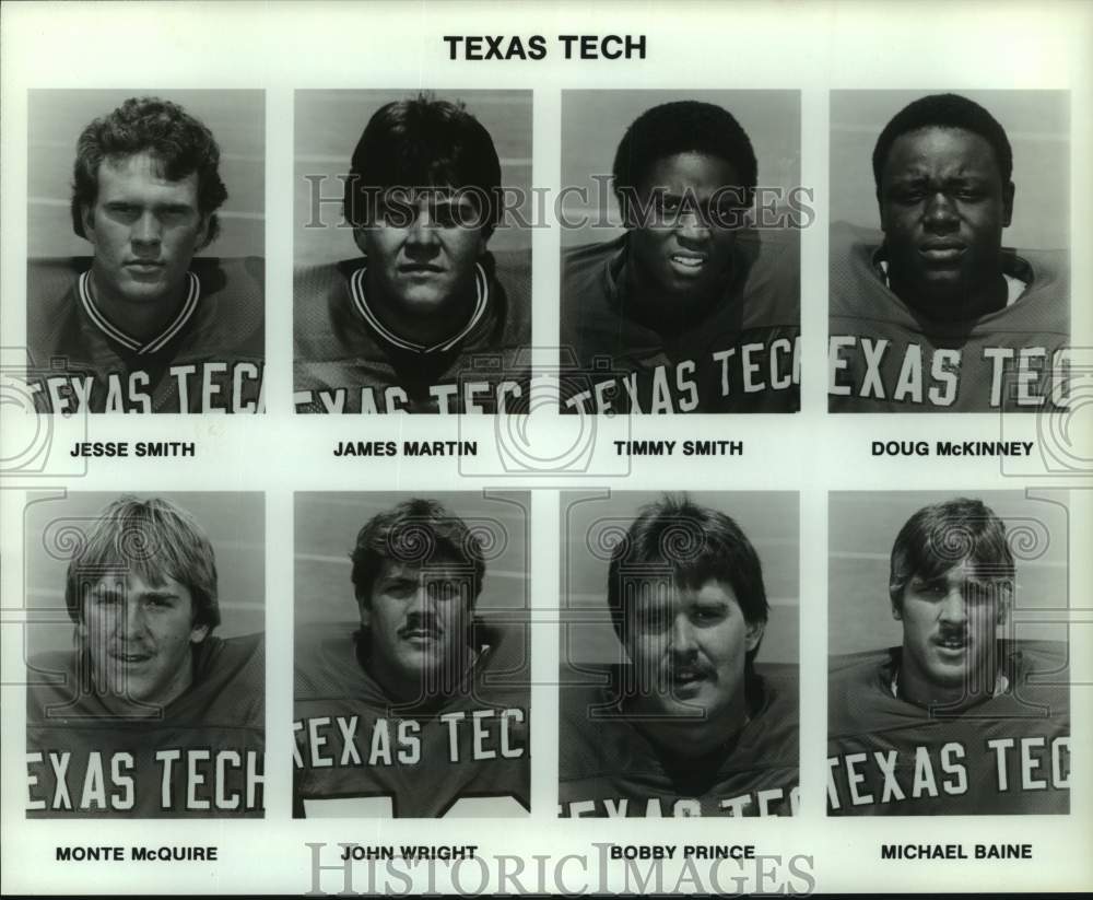 Press Photo Texas Tech Football Team Members - sas20100 - Historic Images