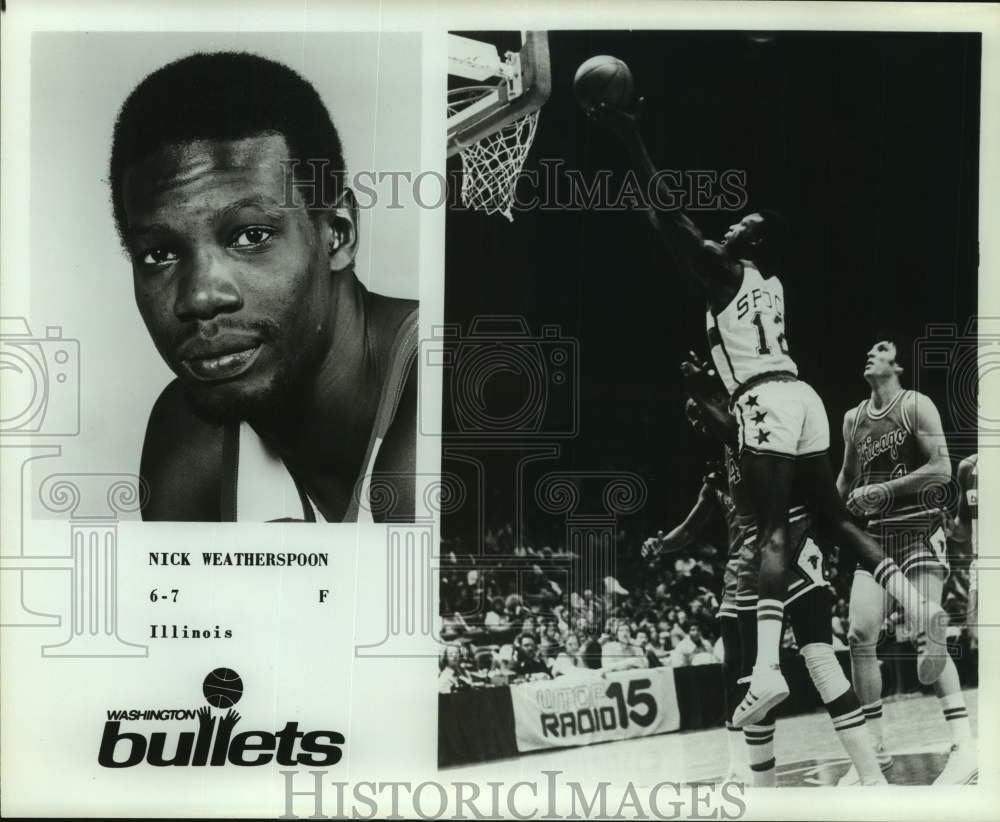 Washington Bullets Basketball Player Nick Weatherspoon Takes Lay-Up - Historic Images