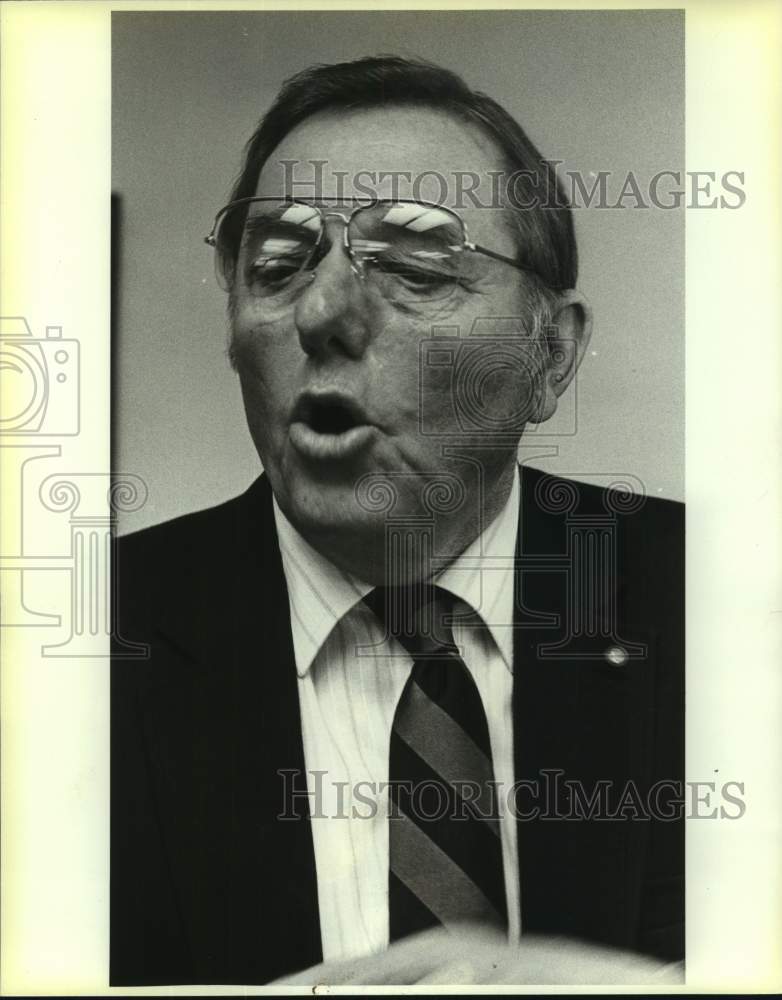 1987 Press Photo Kermit Westerholm in Mid-Sentence - sas20758- Historic Images