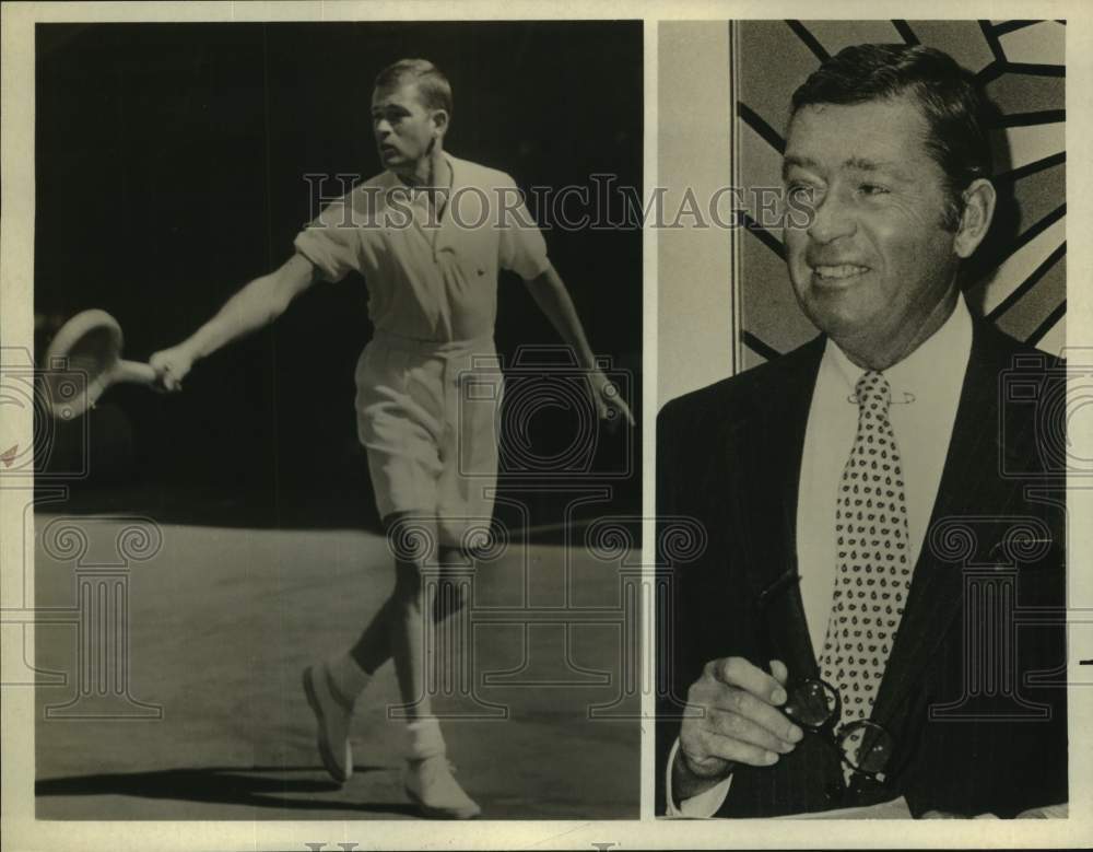 Tennis Commentator &amp; Former Player Billy Talbert on Court &amp; Off - Historic Images