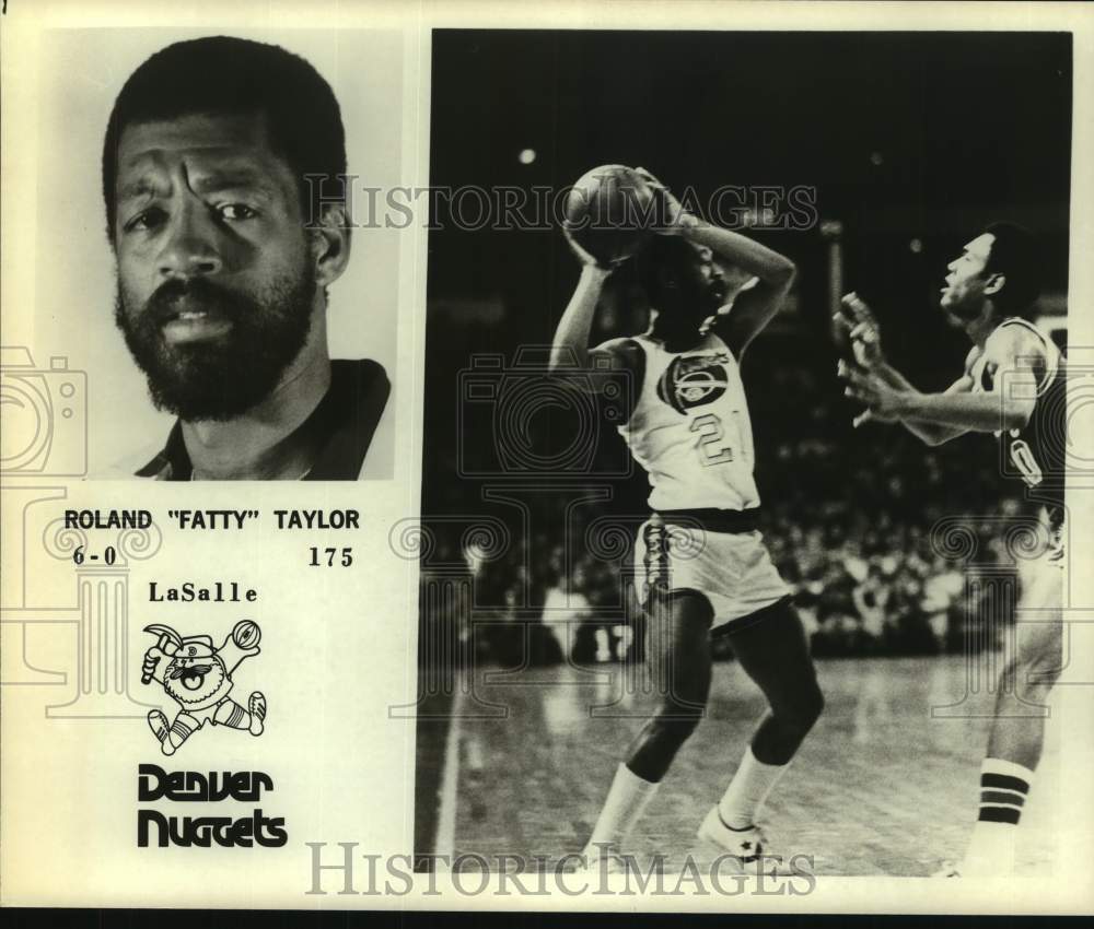 Press Photo Denver Nuggets Basketball Player Roland Taylor Looks to Pass - Historic Images