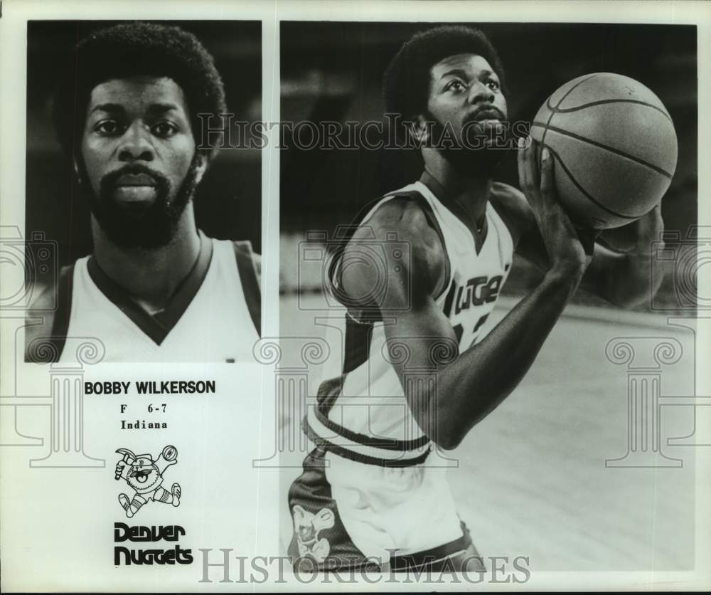 Press Photo Denver Nuggets Basketball Player Bobby Wilkerson Prepares to Shoot - Historic Images