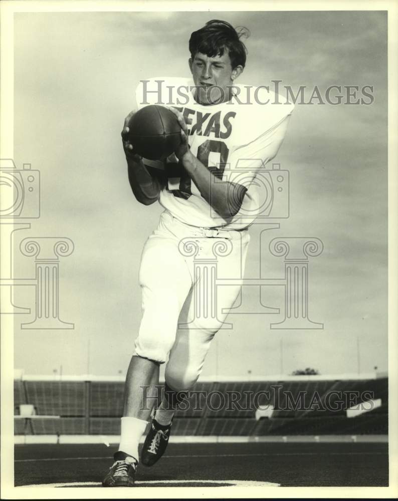 University of Texas Football Player Jim Moore Catches Ball - Historic Images