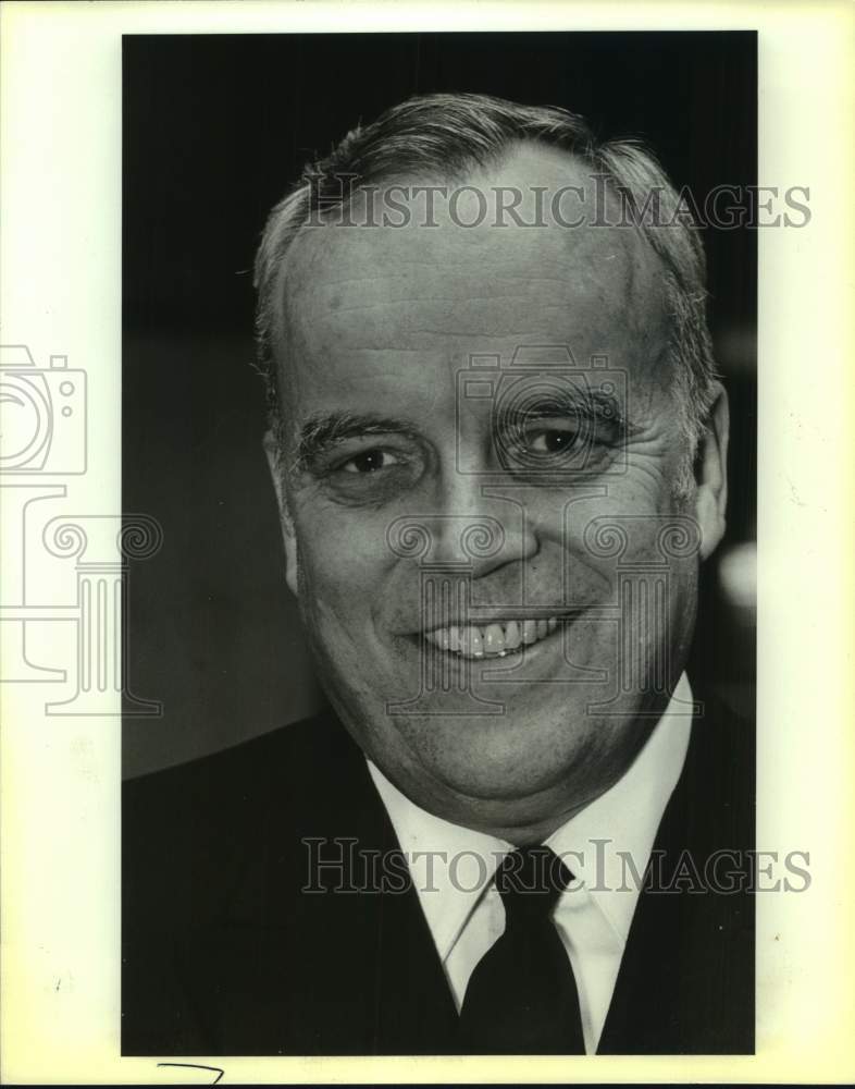 1987 Press Photo SSN21 Acquisition Manager Gery H. Curtis III at Aggie Park - Historic Images