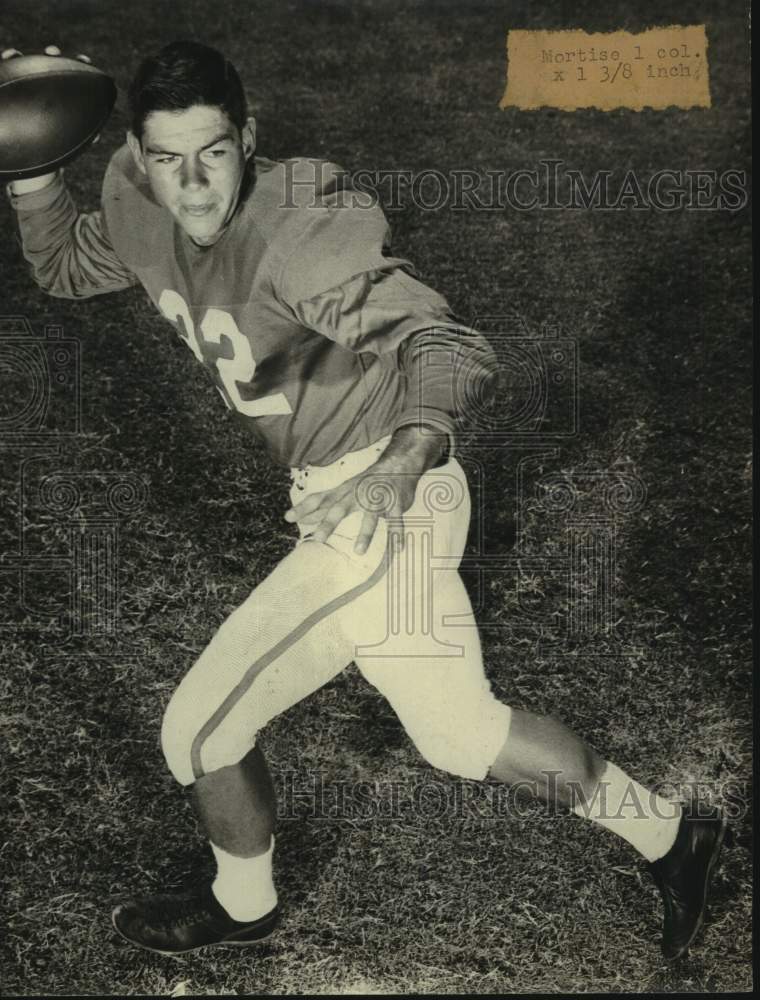 1953 Press Photo Football Player Pat Tola Prepares to Pass - sas21294 - Historic Images