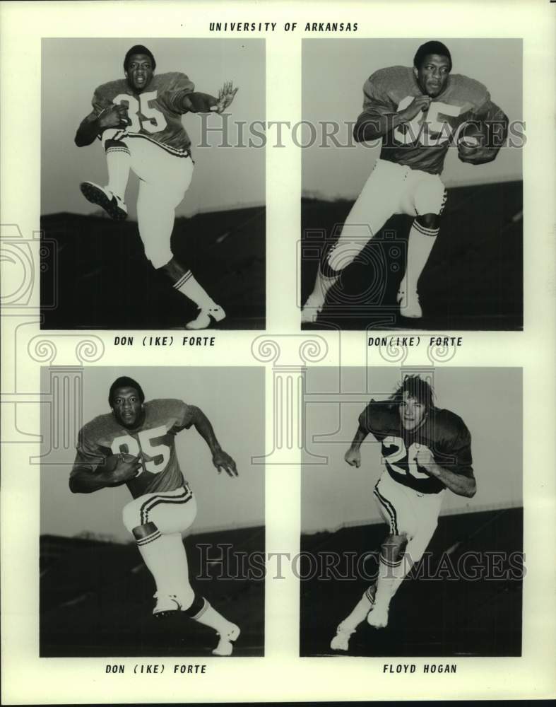 Press Photo University of Arkansas Football Player Action Shots - sas21424- Historic Images