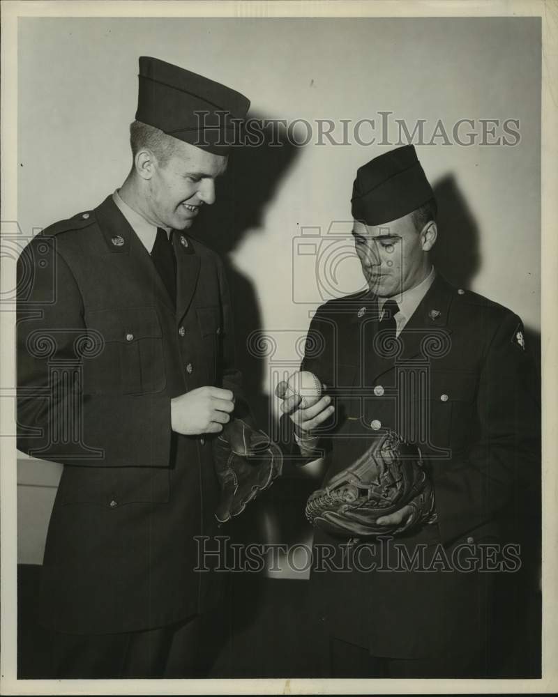 1958 San Antonio Mission Baseball Players Join Army, Ft Sam Houston - Historic Images