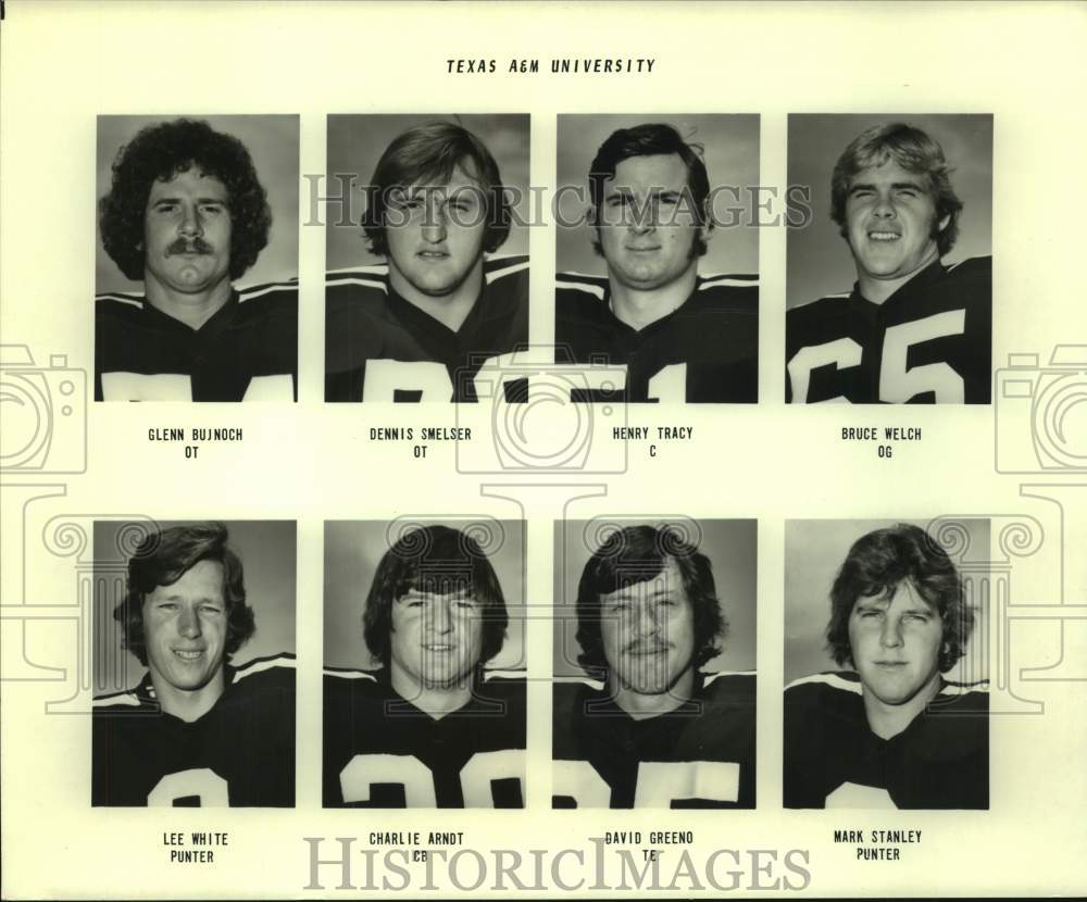 Press Photo Texas A&M University Football Team Member Portraits - sas22115 - Historic Images