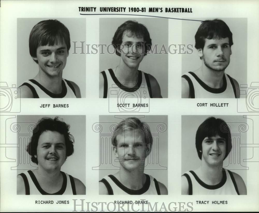 1980 Press Photo Trinity University Men's Basketball Team Member Portraits - Historic Images