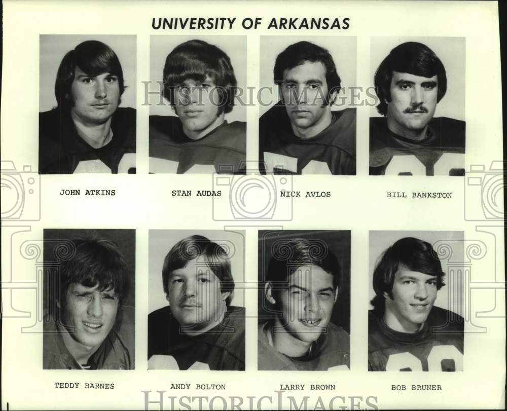 Press Photo University of Arkansas Football Team Member Portraits - sas22200 - Historic Images
