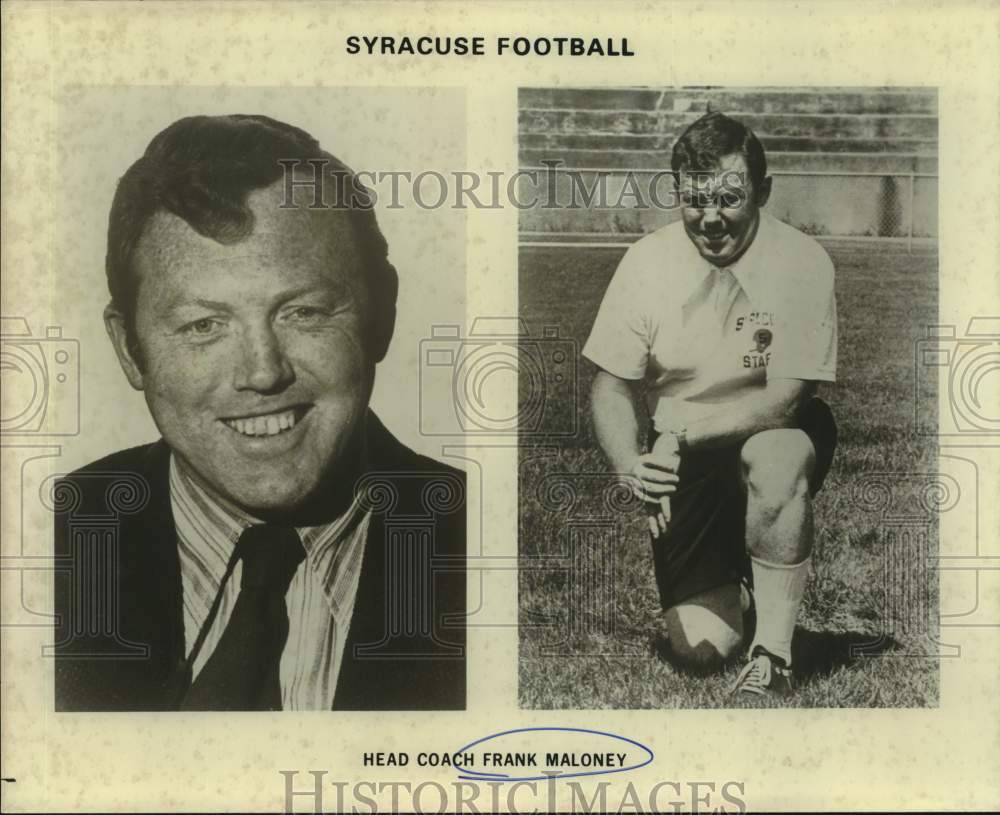 Press Photo Syracuse University Football Head Frank Maloney - sas22373 - Historic Images