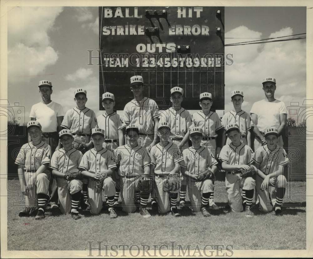 1958 Press Photo Little League Baseball Team Portrait - sas22470- Historic Images