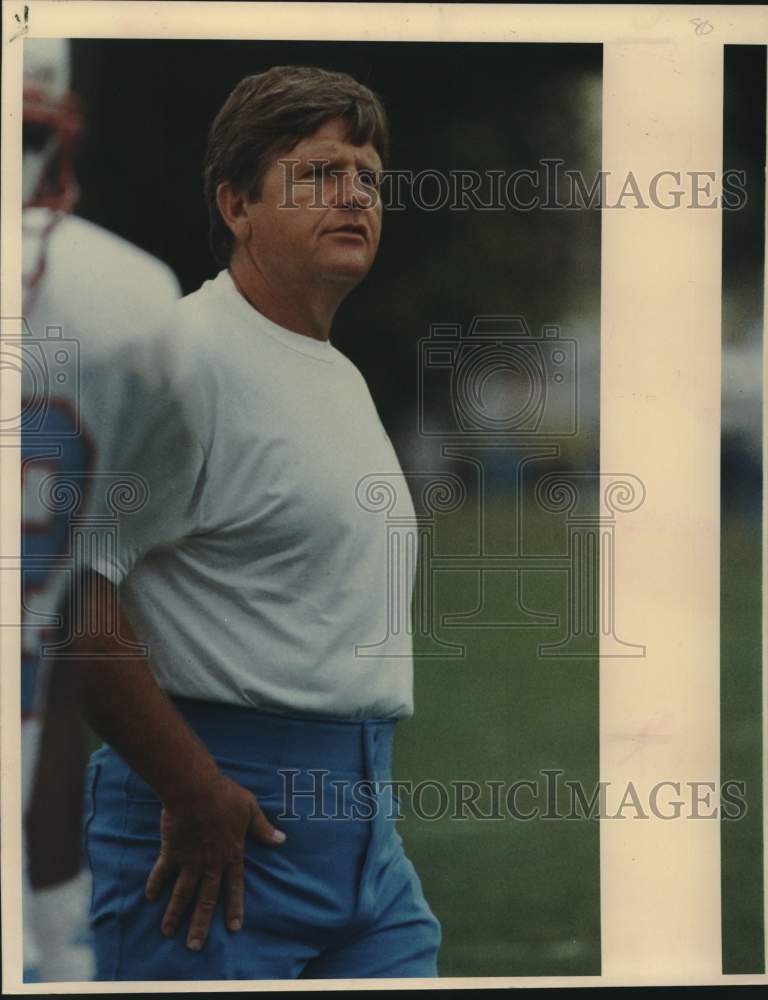 1988 Press Photo Houston Oilers Football Jerry Glanville - sas22657- Historic Images