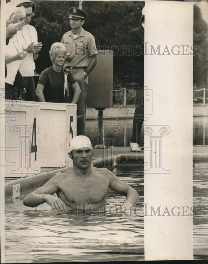 1971 Press Photo Swimmer Boris Omischenko Wins Heat - sas22715- Historic Images