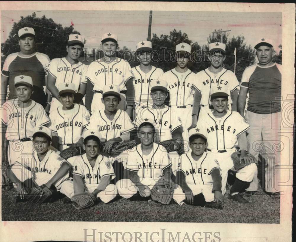 Press Photo Prospect Hill All Stars Little League Baseball Team Portrait- Historic Images