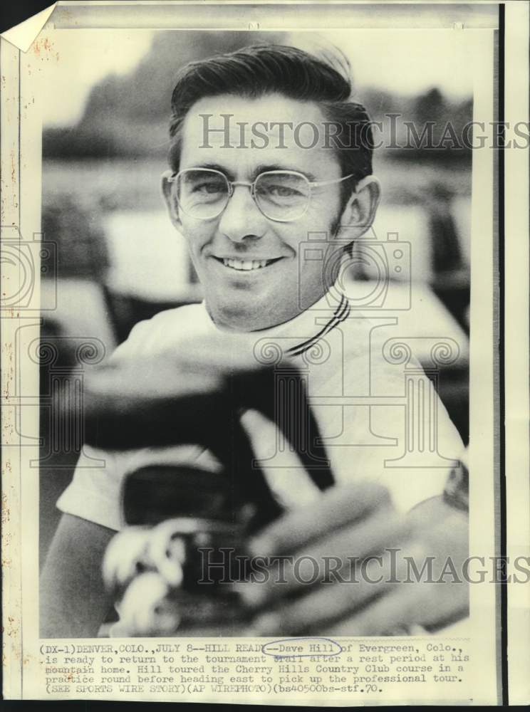 1970 Press Photo Golfer Dave Hill, Denver, Colorado - sas22784- Historic Images