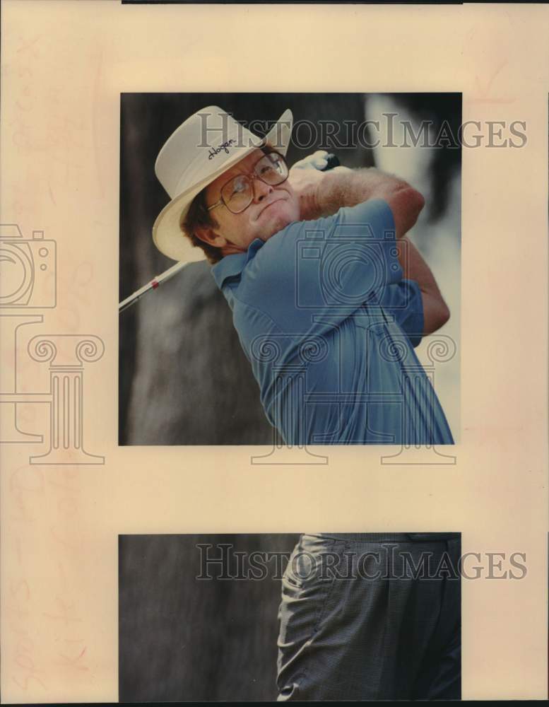 1990 Press Photo Golfer Tom Kite Tees Off at Texas Open - sas22949- Historic Images