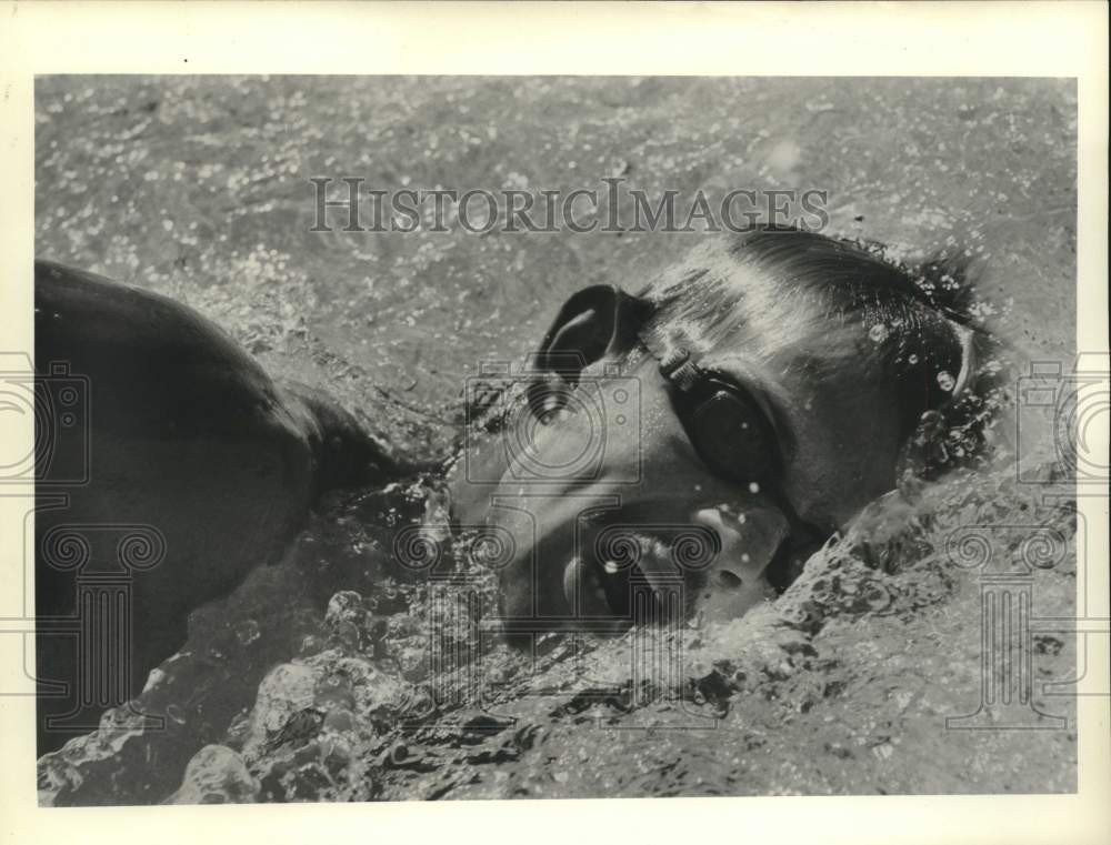 1976 Press Photo Swimmer John Naber Competes in Freestyle Event - sas23261 - Historic Images