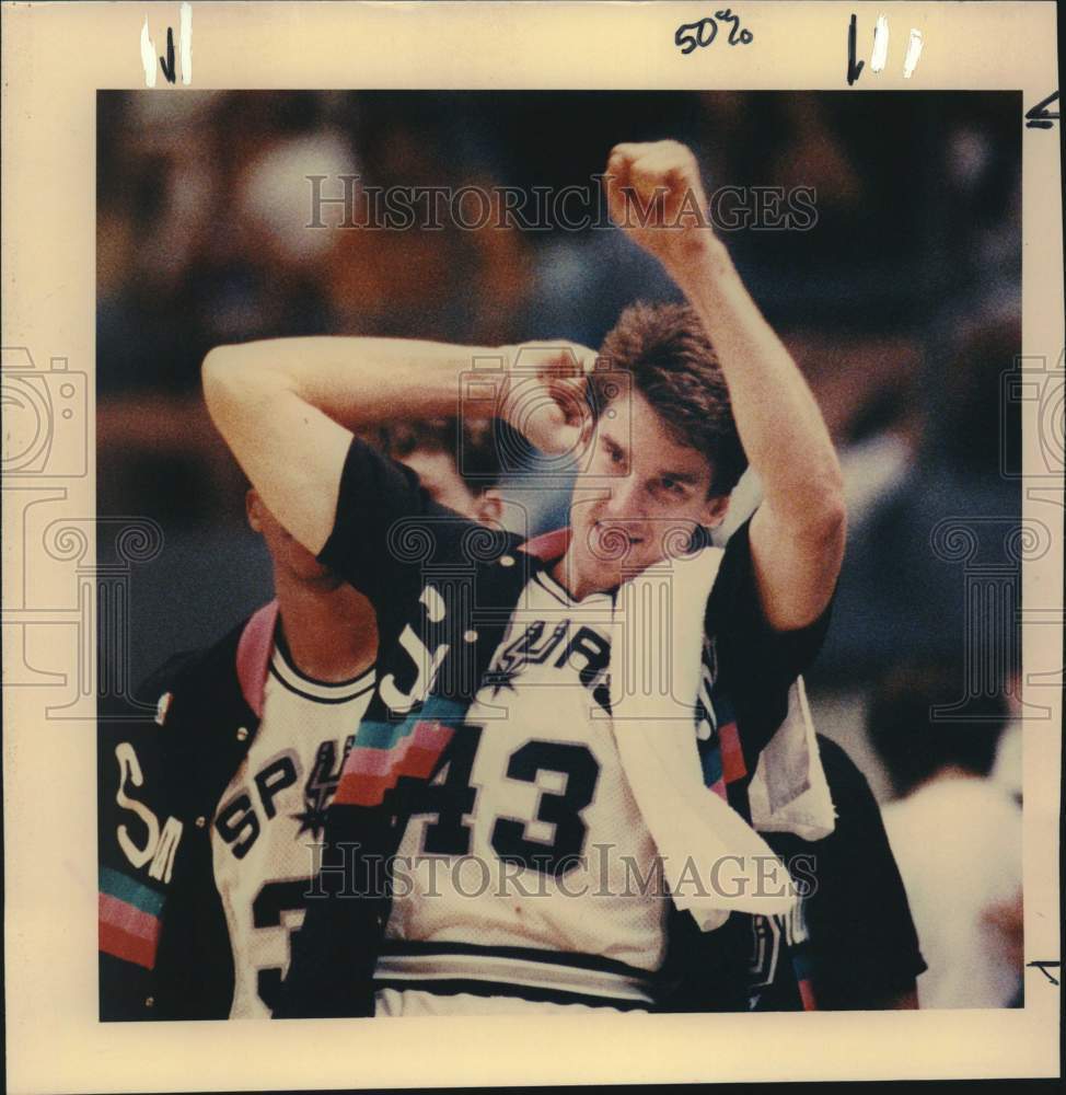 1990 Press Photo San Antonio Spurs Basketball Player Frank Brickowski - Historic Images