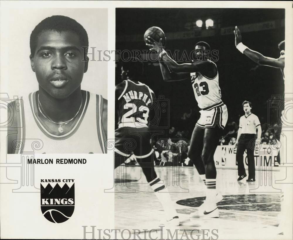 Press Photo Kansas City Kings Basketball Player Marlon Redmond - sas23407- Historic Images