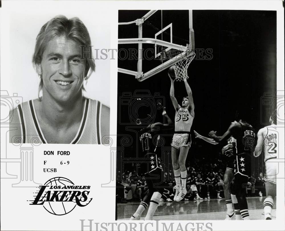Press Photo Los Angeles Lakers basketball player Don Ford - sas23591- Historic Images