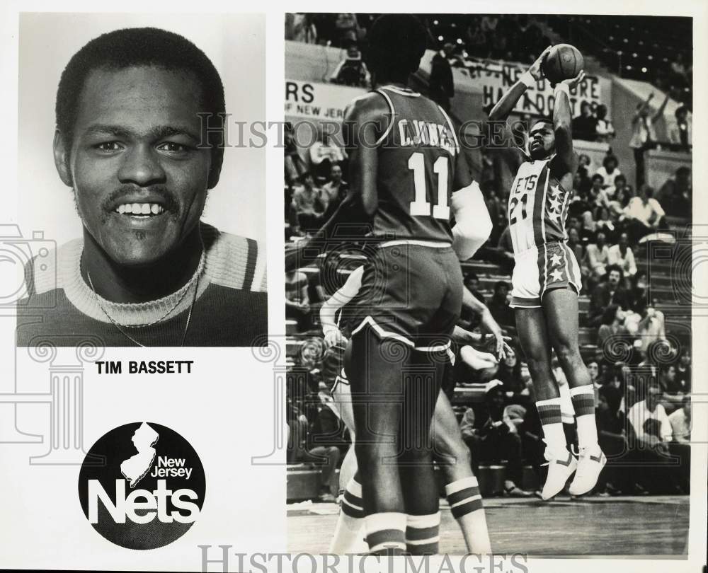 Press Photo New Jersey Nets Basketball Player Tim Bassett - sas23671- Historic Images