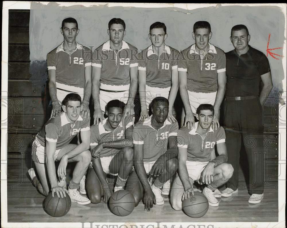 1958 Press Photo Lackland Warhawks basketball team - sas23783 - Historic Images