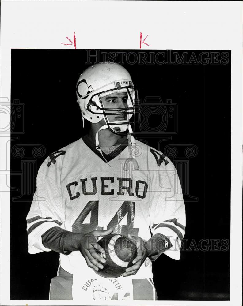 1987 Press Photo Cuero High football player Rodney Pedraza - sas23881 - Historic Images