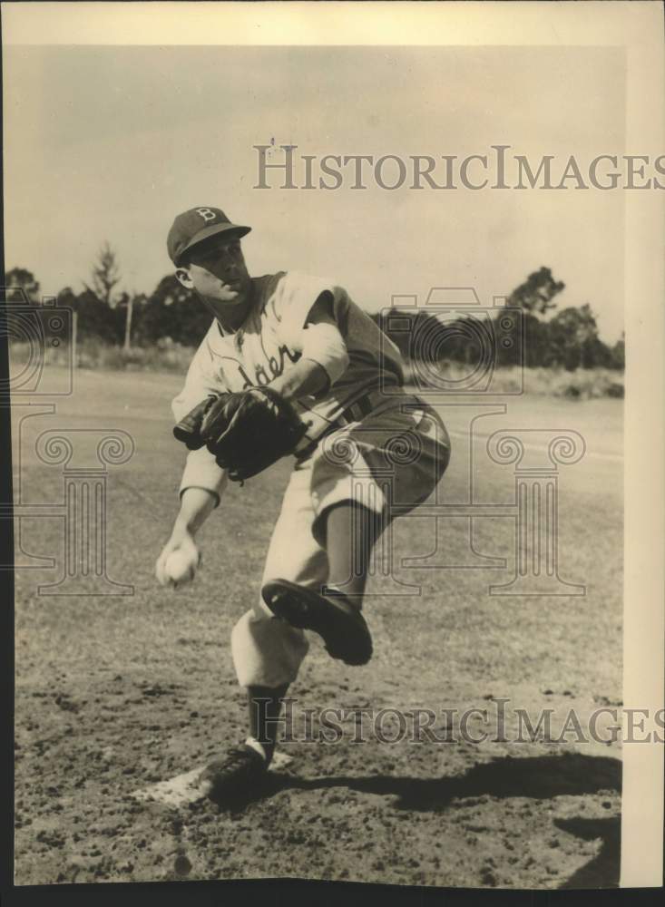 1949 Press Photo Carl Erekine, Pitcher for Baseball - sax00749- Historic Images