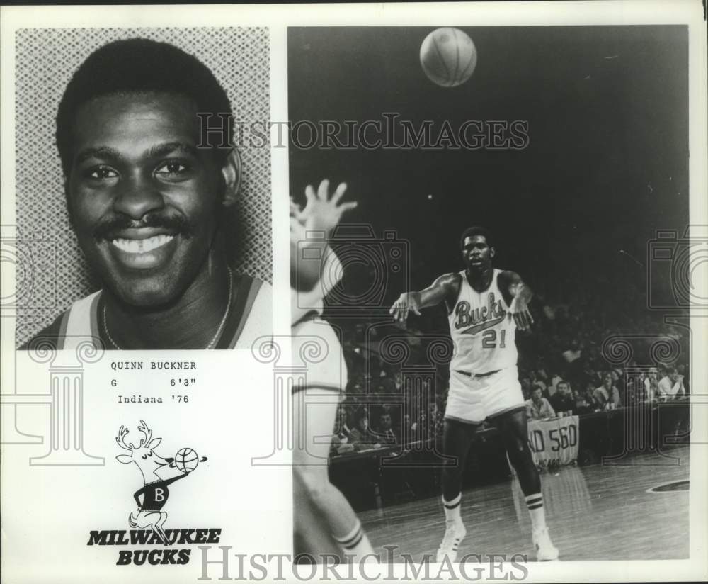 Press Photo Milwaukee Bucks Basketball Player Quinn Buckner, Indiana Guard, 6&#39;3&quot; - Historic Images