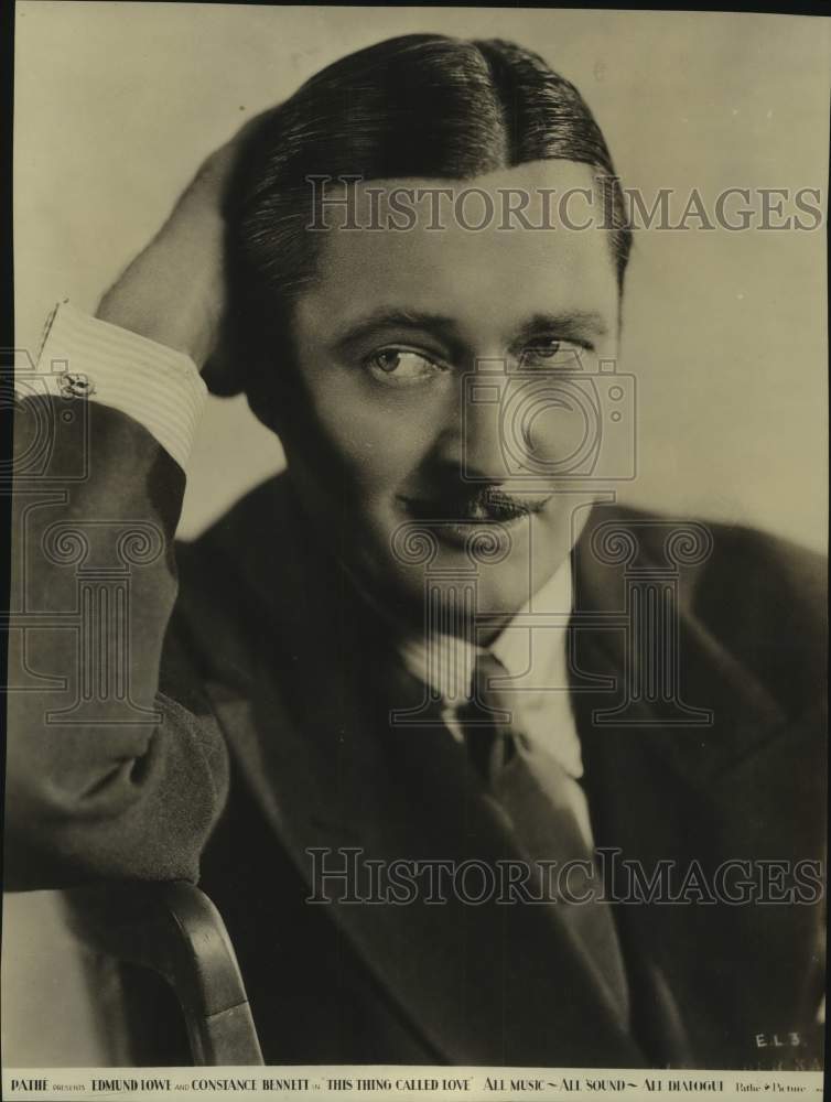 Press Photo Actor Edmund Lowe in "This Thing Called Love" movie - Historic Images