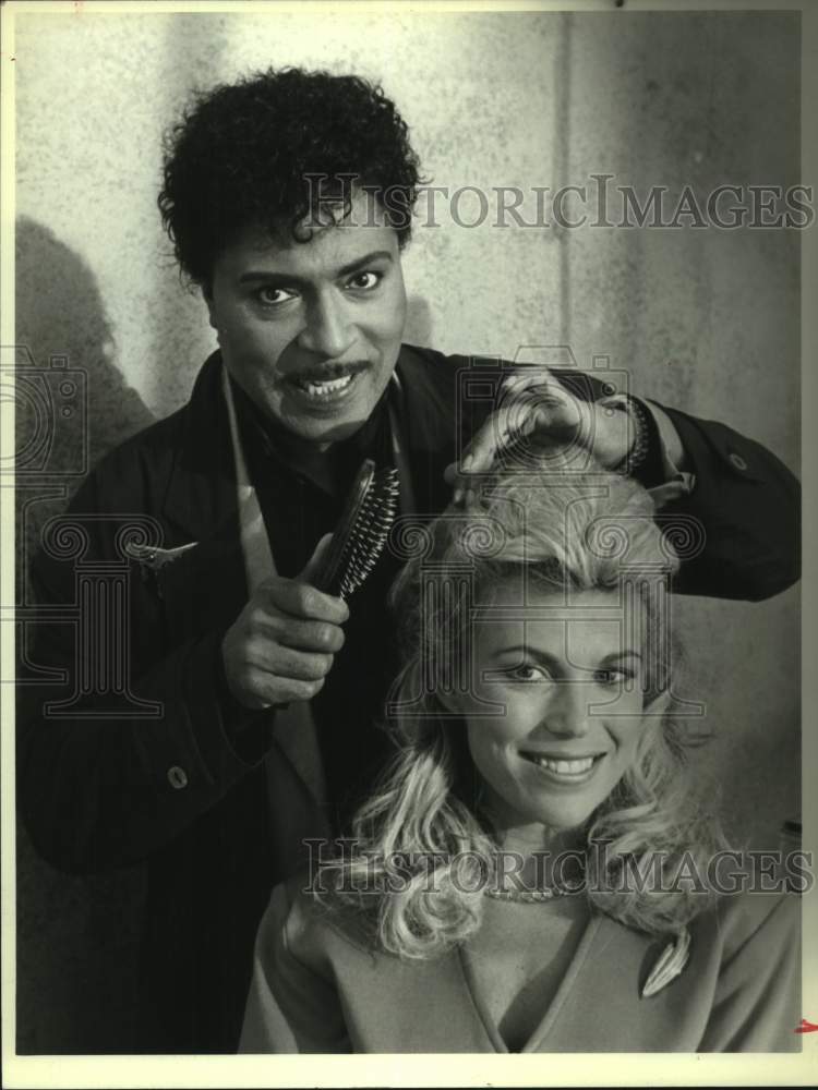 1988 Press Photo Entertainer Little Richard and Vanna White - &#39;Goddess of Love&#39; - Historic Images