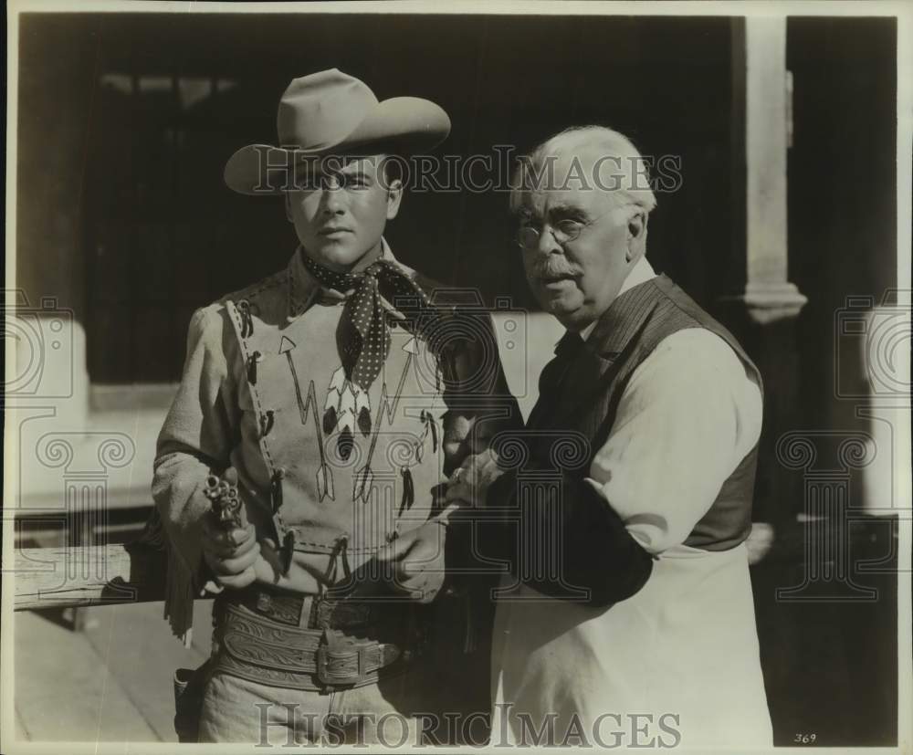 Press Photo Actor Dick Jones and Harry "Pappy" Cheshire, Buffalo Bill, Jr. - Historic Images