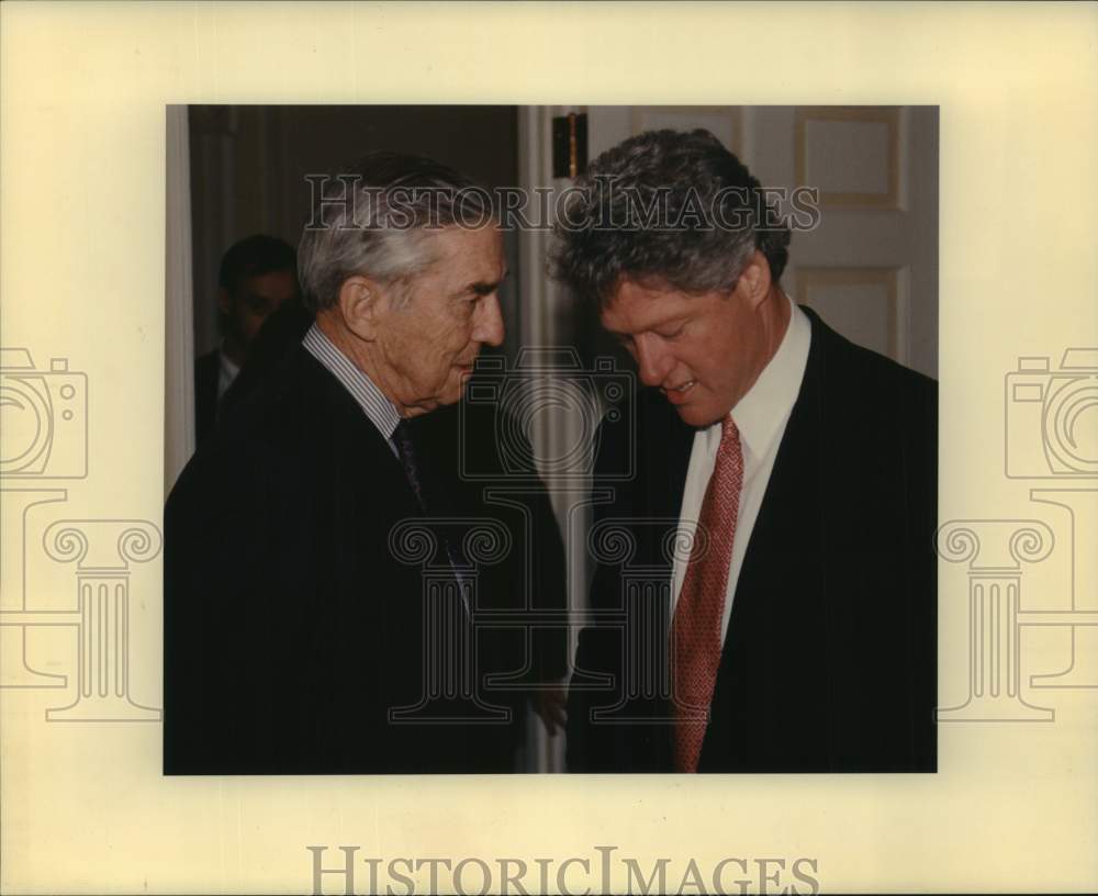 Lloyd Bentsen with President Clinton - Historic Images