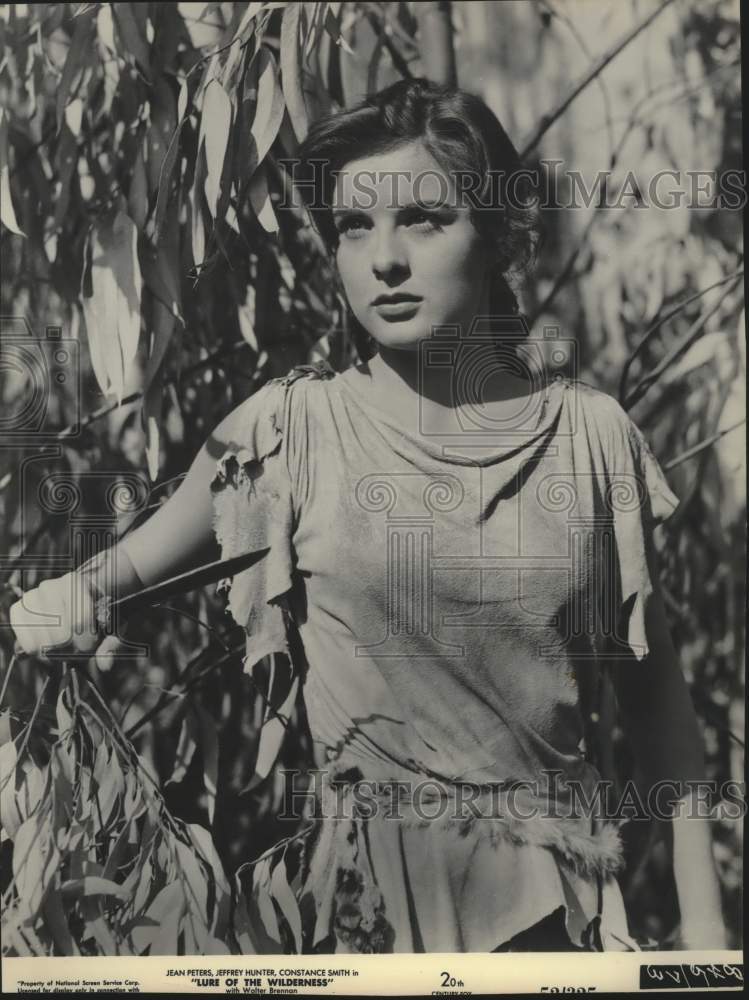 Press Photo Actress Jean Peters in "Lure of the Wilderness" - Historic Images